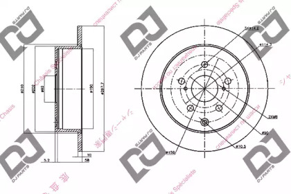 Тормозной диск DJ PARTS BD1434